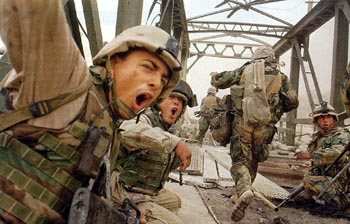 Marines take the Baghdad Highway Bridge